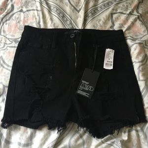 Black Denim Shorts 2ND